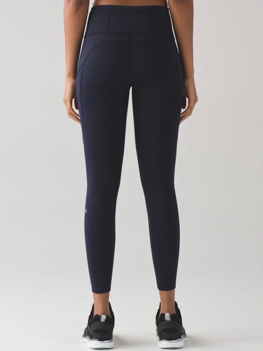 lululemon Fast & Free 7/8 Tight II Leggings Pockets Midnight Navy Blue 6 Crop-